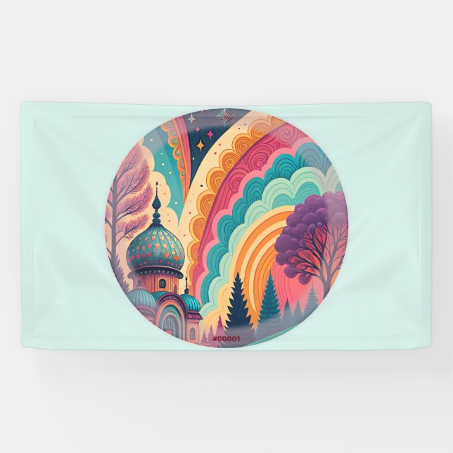 Custom Fantasy Dome Banner in Mint (Horizontal)