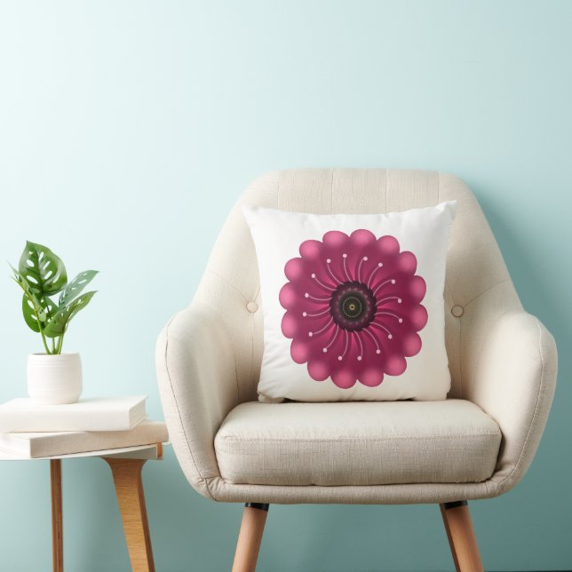 Custom Fantasy Flower | Abstract Neon Floral Cushion (Chair)