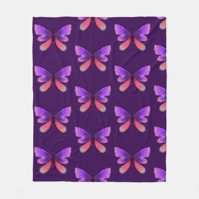 Custom Fantasy Nature Art Fleece Blanket (Front)