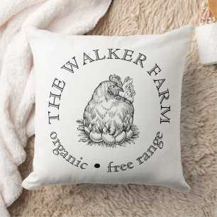 Custom Farm Business Promotional Logo  Cushion