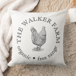 Custom Farm Business Promotional Logo  Cushion