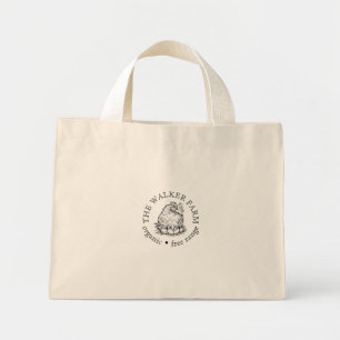 Custom Farm Business Promotional Logo Mini Tote Bag