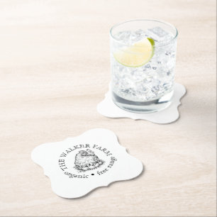 Custom Farm Business Promotional Logo Paper Coaster