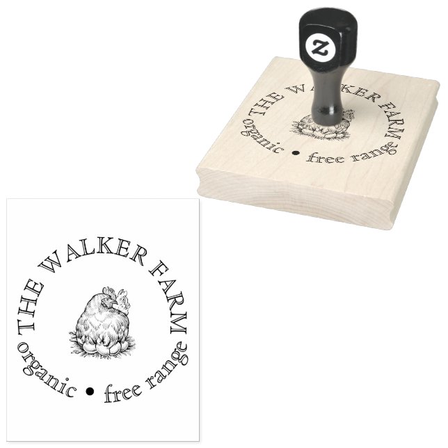 Custom Farm Business Promotional Logo  Rubber Stamp (Stamped)