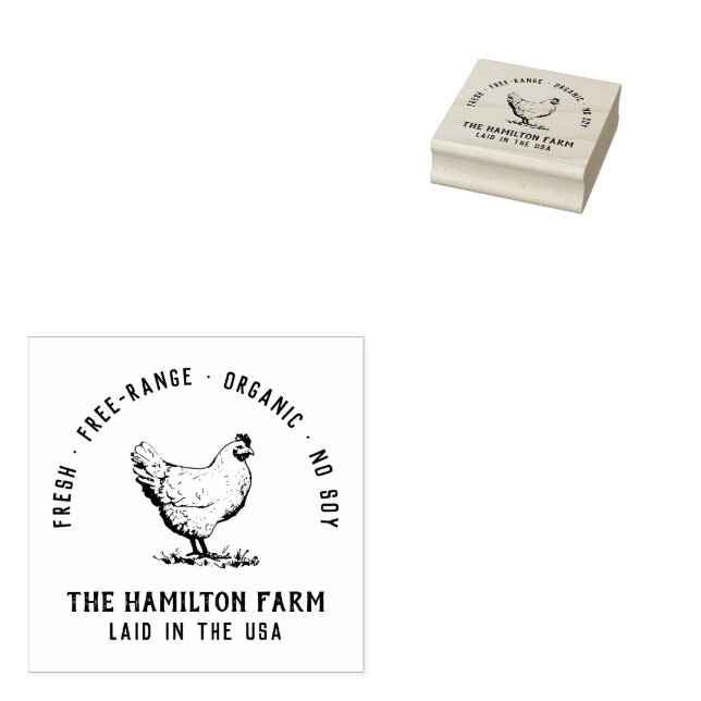 Custom Farm Business Promotional Logo  Rubber Stamp (Stamped)