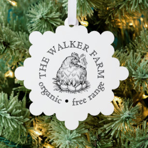 Custom Farm Business Promotional Logo Tree Decoration Card