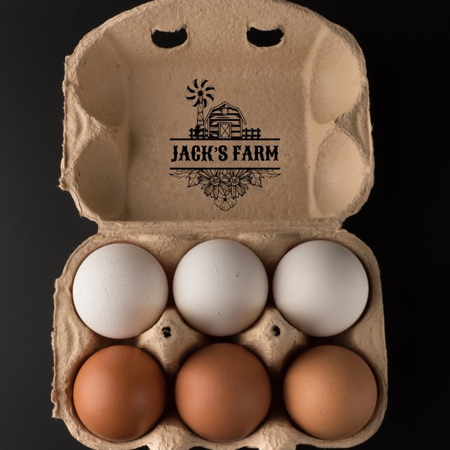 Custom Farm Fresh Egg, Small Business Egg Rubber Stamp (Creator Uploaded)