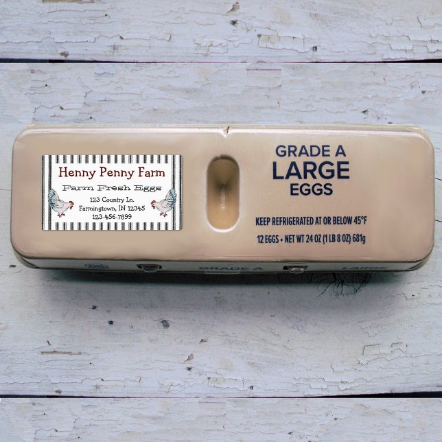 Custom Farm Fresh Eggs Chickens Label (Creator Uploaded)