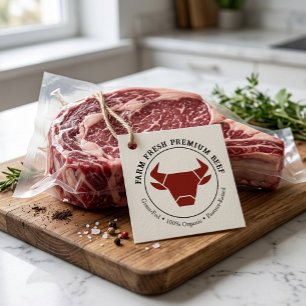 Custom Farm Fresh Premium Beef Business Tag