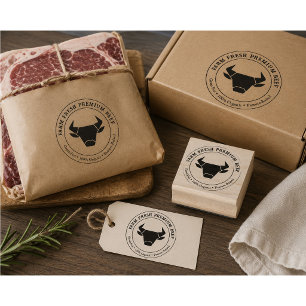 Custom Farm Fresh Premium Beef Organic Stamp