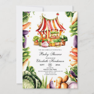 Custom Farmer's Market Baby Shower  Invitation