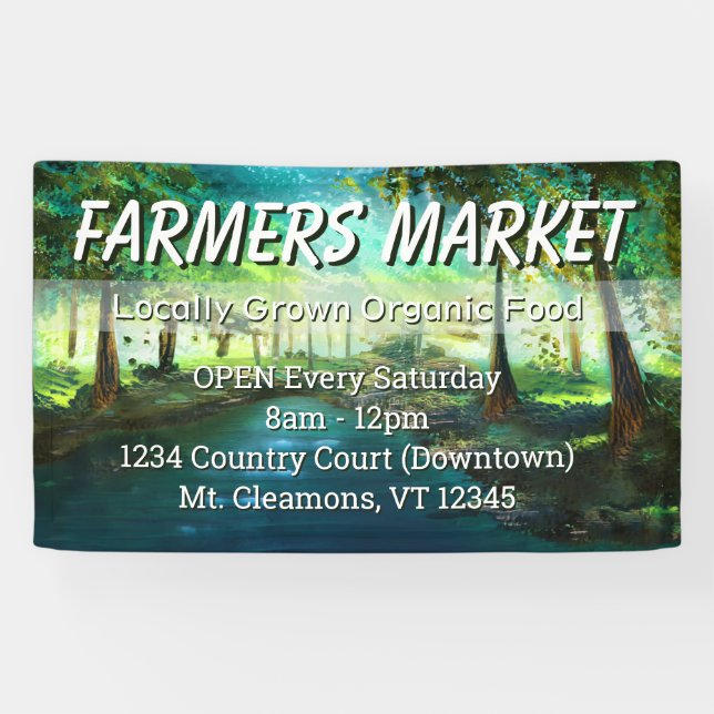 Custom Farmers Market Landscape Banner (Horizontal)