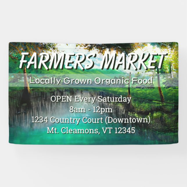 Custom Farmers Market Landscape Banner (Horizontal)