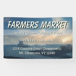 Custom Farmers Market Landscape Banner