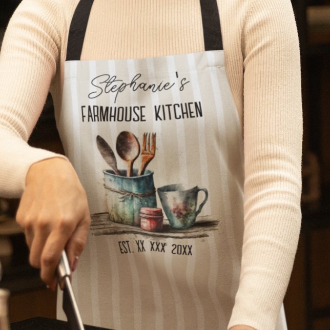 Custom Farmhouse Kitchen All-Over Print Apron (Creator Uploaded)
