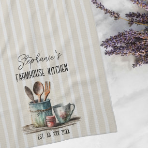 Custom Farmhouse Kitchen All-Over Print Tea Towel