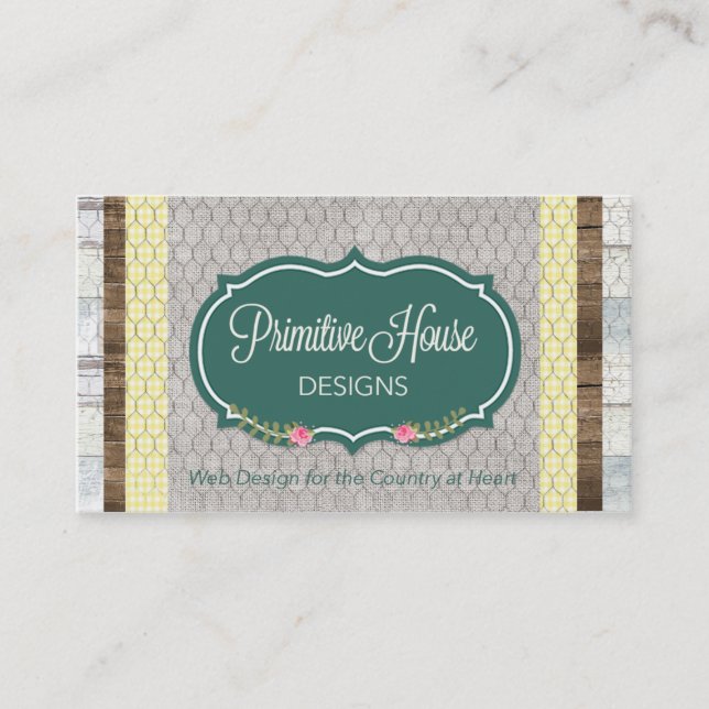 Custom Farmhouse Style Business Card (Front)