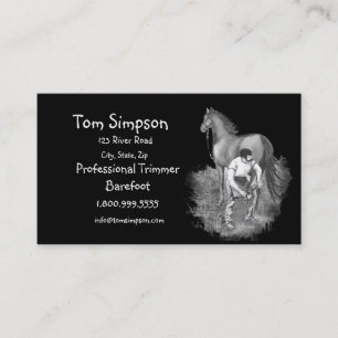 Custom Farrier or Trimmer Horse Business Card