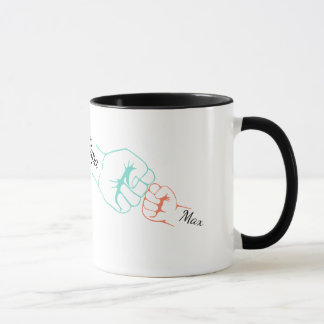 Custom Father and Kid Fist Bump Father's Day Gift Mug