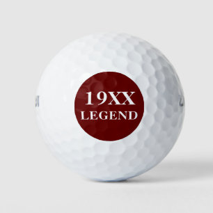 Custom Father Birthday Golfer Any Year Legend Golf Balls