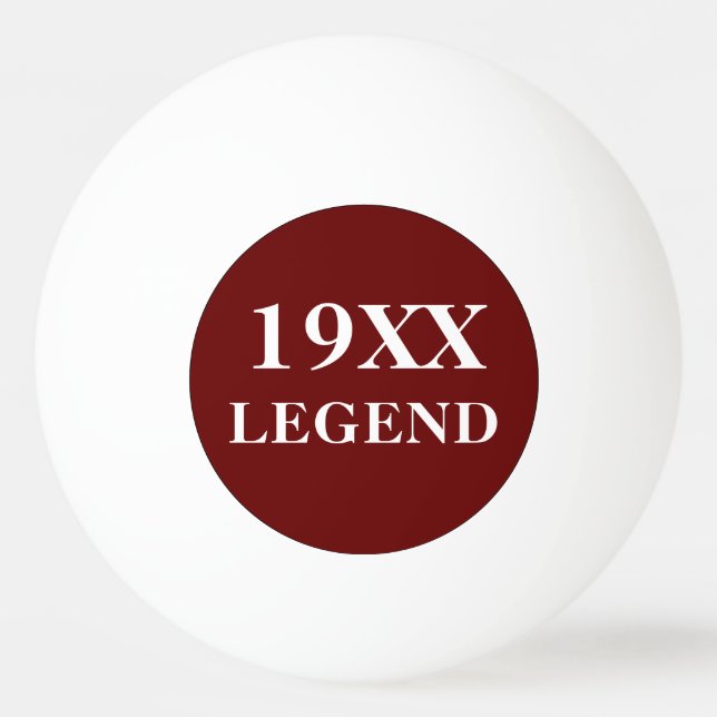 Custom Father Birthday Table Tennis Year Legend Ping Pong Ball (Front)