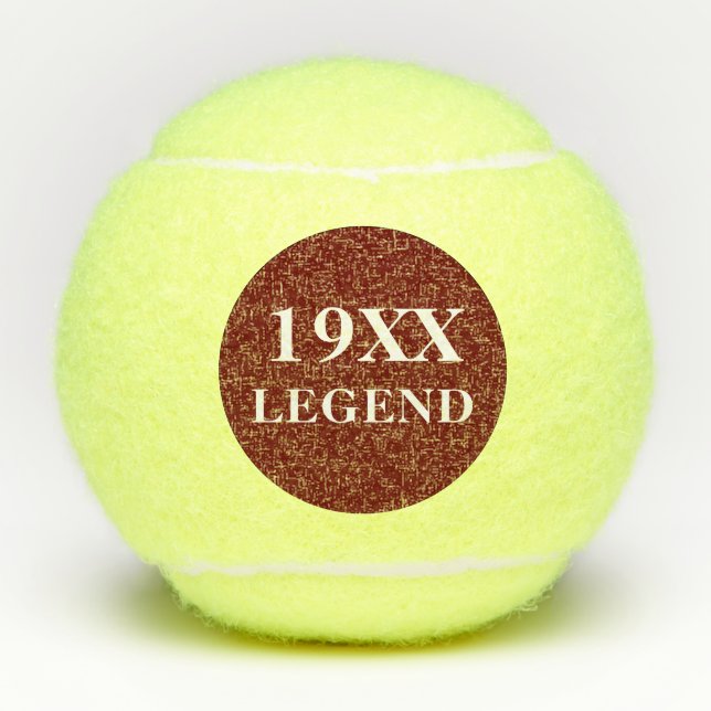 Custom Father Birthday Tennis Player Year Legend Tennis Balls (Front)