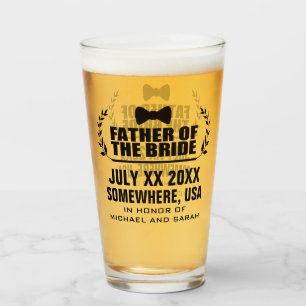 Custom Father of the Bride Glass