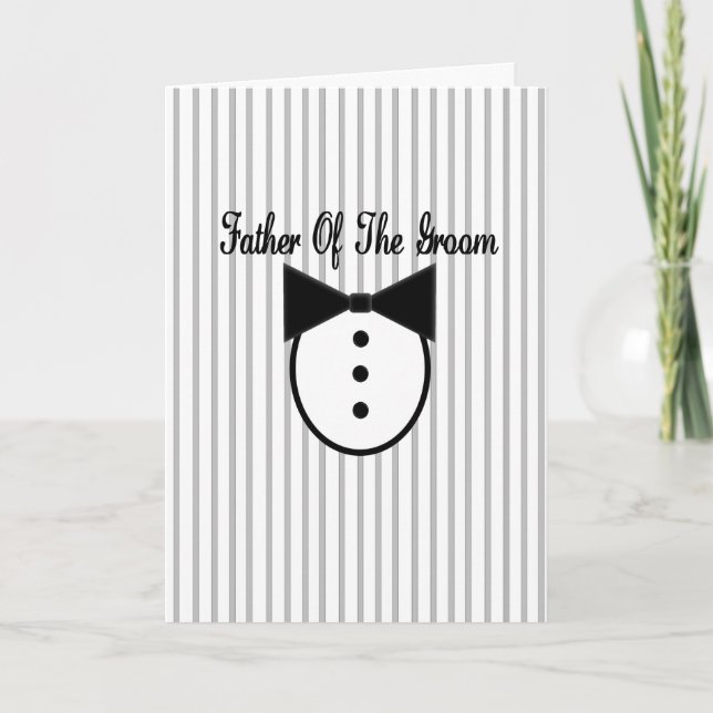 Custom Father of the Groom Message Card (Front)