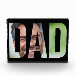 Custom father photo bold simple image cutout block