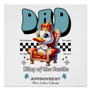 Custom Father`s Day Gift, Dad Duck Poster