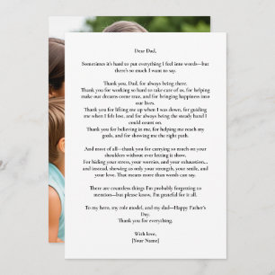 Custom Father’s Day Message Photo card