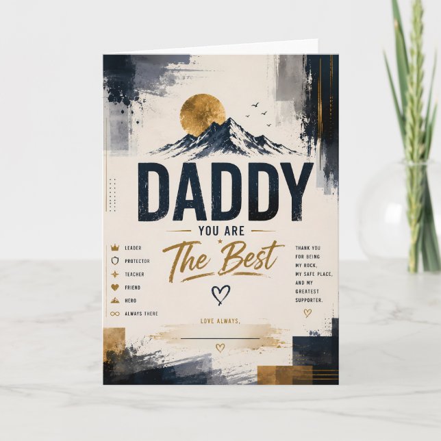 Custom Father’s Day Mountain Thank You Card (Front)