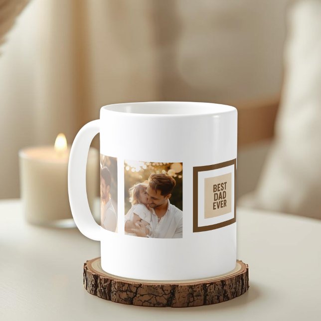 Custom Father’s Day Mug with Photos – “Best Dad" (Creator Uploaded)