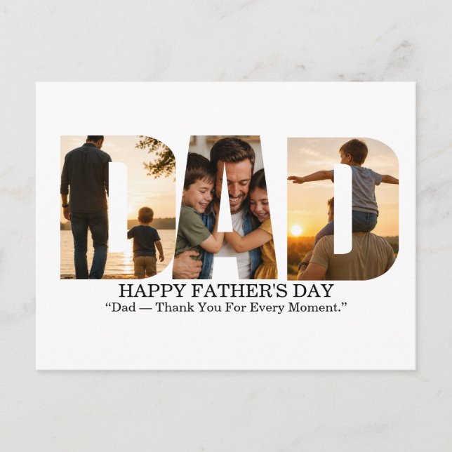 Custom Father’s Day Photo Collage Card (Front)