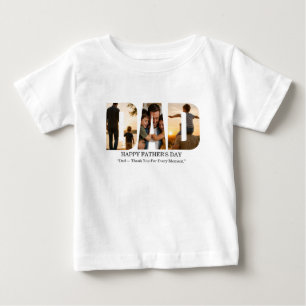 Custom Father’s Day Photo Collage Card  Baby T-Shirt