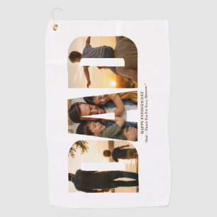 Custom Father’s Day Photo Collage Card Golf Towel