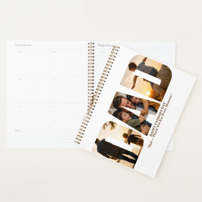 Custom Father’s Day Photo Collage Card  Planner (Display)