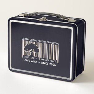 Custom Father's Day Barcode Metal Lunchbox