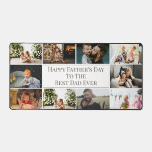 Custom Father's Day Best Dad Ever Photo Collage Desk Mat