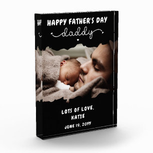Custom Father's Day Cute Minimalist Cute Photo Block