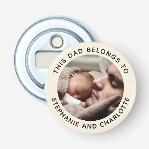 Custom Father's Day Cute Minimalist Photo Bottle Opener