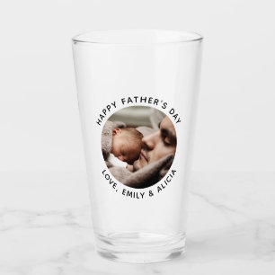 Custom Father's Day Cute Minimalist Photo Glass