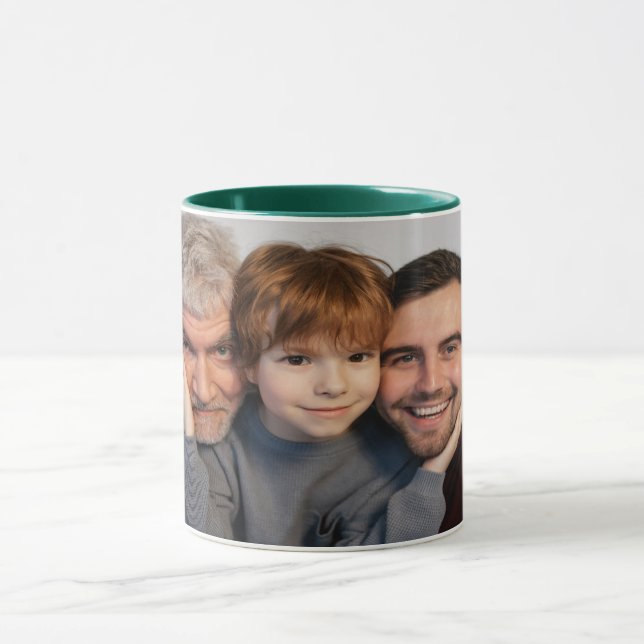 Custom Father's Day Gift Mug, Personalised Photo Mug (Center)