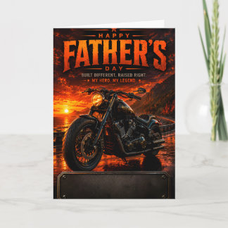 Custom Father's Day Motorcycle Greeting Card