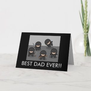 Custom Father's Day Ninja Greeting Card