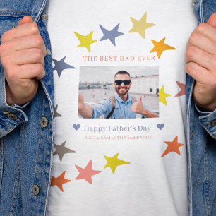 Custom Father's Day photo best dad ever  T-Shirt