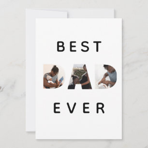 Custom Fathers Day Photo Collage Best Dad Card