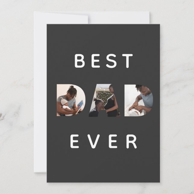 Custom Fathers Day Photo Collage Best Dad Ever (Front)