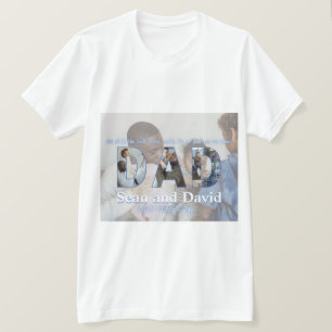 Custom Fathers Day Photo Collage Best Dad Ever T-Shirt
