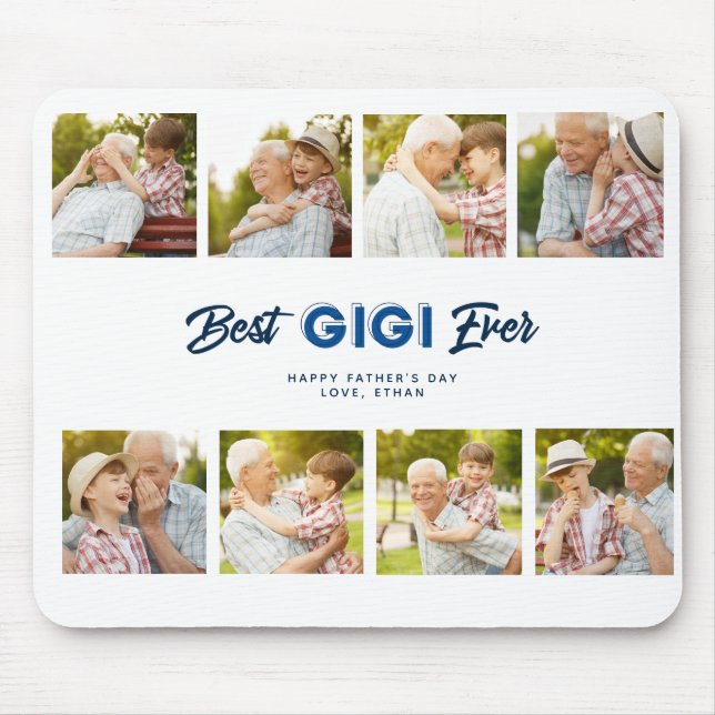 Custom Father's Day Photo Collage Best Gigi Ever Mouse Mat (Front)